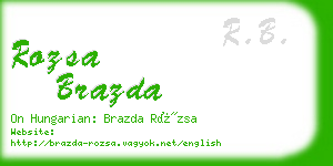 rozsa brazda business card